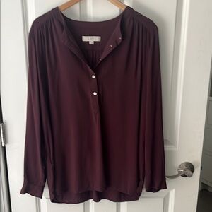 LOFT Burgundy Blouse